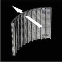 Inverted wrapped wedge wire for Inside Out Flow Process